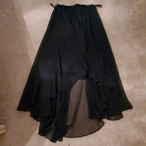 Strapless mini flowing dress